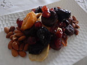 Bowl of dried fruit