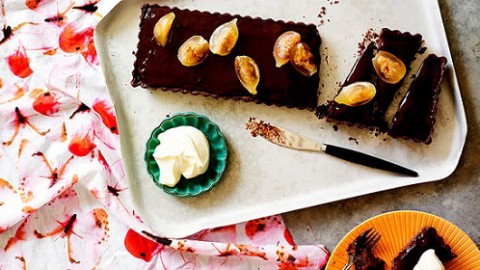 Chocolate Cherry  Tart – Tarte aux cerises et au chocolate